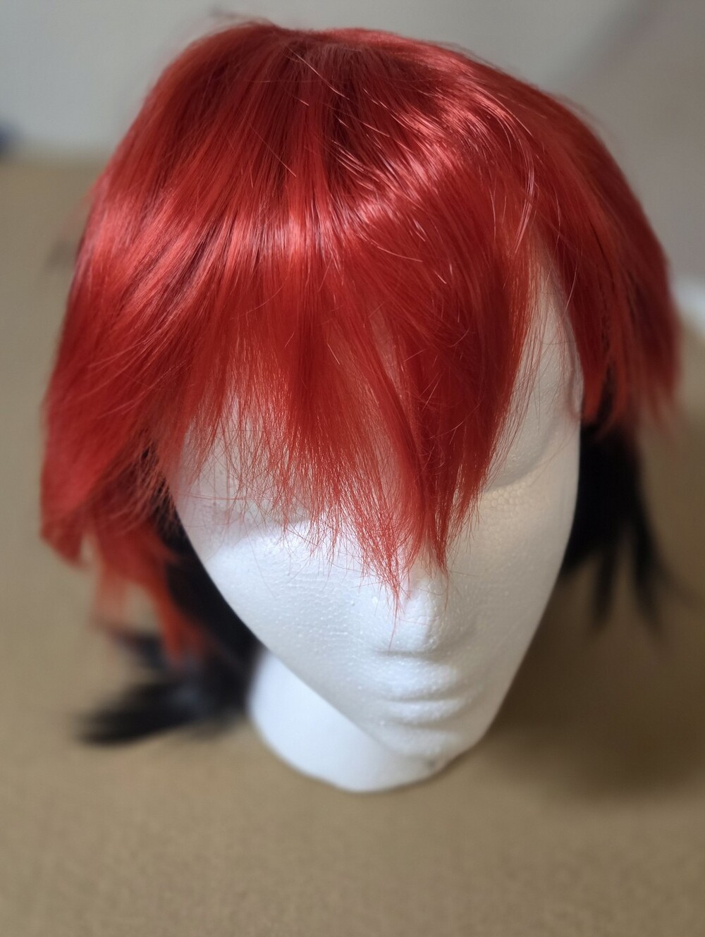Red Short Layered Women’s Wig With Accessories